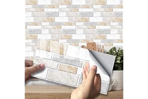 VIVILINEN Sticktiles piastrelle da parete in buccia e bastone per cucina, piastrelle da parete autoadesive, piastrelle da cucina adesive per la decorazione della cucina/bagno(grigio chiaro)