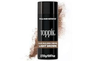 Toppik Hellbraun Streuhaar für volleres Haar in Sekunden, Ansatzpuder für einen authentischen Look, Schütthaar bei Haarausfall für Frau und Mann, 27,5g