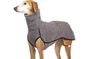 Imily Bela Abrigo para perros de invierno, cálido, cuello alto, forro polar, chaqueta para mascotas, ropa para perros pequeños, medianos y grandes, gris, XL