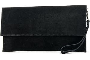 modamoda de T151 Damen Wildleder Rauleder Clutch Umhängetasche Abendtasche handmade in Italy