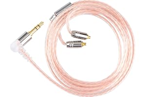 Linsoul Tripowin Karen 4N kabel HiFi IEM o wysokiej czystości, bez tlenu, z tuleją PCW do audiofilskiego kabla zamiennego (Karen, 3,5, MMCX)