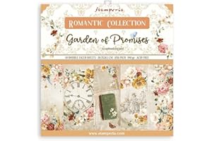 Stamperia International SBBS59 - Mini album per scrapbooking, motivo: giardino delle promesse, colore: bianco