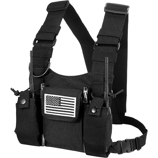 Radio Shoulder Holster Chest Harness Holder Vest Rig for Two Way