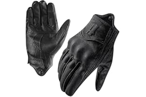 Harssidanzar Womens Goatskin Leather Touchscreen Motorcycle Gloves GL016UK
