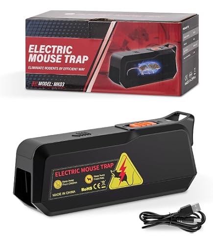 OWLTRA Piège Électrique à Rongeurs Extérieur & Intérieur - Anti Souris Et Rats Avec Couvercle Étanche IPX4, Alarme Sonore & Lumineuse, Piles Ou USB