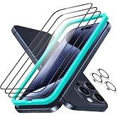 ESR iPhone 15 Pro i&ccedil;in Armorite Ekran Koruyucu Seti, Ultra Sert Temperli Cam, Kolay Kurulum &Ccedil;er&ccedil;evesi, 1 Set Bireysel Kamera 
