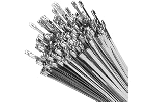 XINGO 200 Pièces Collier de Serrage Métallique, 300mm* 4,6mm, Résistance à la traction de 136 KG, Serre Cable Pour Enroulement D'échappement