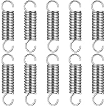 Qrity Zugfedern Set - 2 Stück Federstahl Mit Doppelhaken - 0,08x0,59x2,76 Zoll - Für Möbel & Mechanik