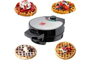 GLOBAL GOURMET EST. 2013 Global Gourmet - FULL SIZE American Waffle Maker Iron Machine 700W I Electric I Stainless Steel Mould I Non-Stick Coating I Recipes I Deep Cooking Plates I Adjustable Temperature Control - Black