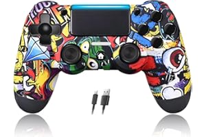 Stycizom Manette Compatible avec PS-4,Joystick sans Fil Contrôleur Compatible avec PS-4 / Pro/Slim/PC,Batterie Intégrée 600 Mah avec Double Capteur de Vibration / 6 Axes