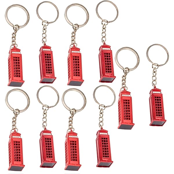 London Silver Coloured Etal Key Chain/Ring/Word In Blue/Icons/Red - Foto 12