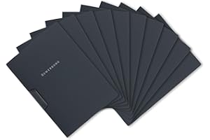 ‎OXFORD Elba 36411AZ Applications Folder 2 Part High Quality Cardboard for 30 DIN A4 Pages with Clip Fix System Set of 10 Charcoal