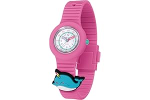 HIP HOP, Collezione PINTASTIC!, Orologio Bambini, Movimento al Quarzo, Cassa 32 mm, Resistente all'Acqua, Cinturino in Silicone Ipoallergenico, con 5 Elementi Decorativi a Tema Inclusi, Idea Regalo
