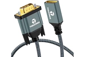 Thsucords VGA zu HDMI Adapterkabel 1M, Nylon geflochtene HDMI Buchse zu VGA Stecker Verlängerungsverlängerungs-Unterstützung PC Computer Desktop Laptop Monitor HDTV-Projektor