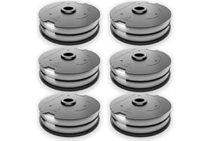 Parkside 6x Original Faden-Spule Ersatzspule für LIDL Akku-, Elektro-Rasentrimmer, Freischneider PRT 550 A1, A2, A3, A5, B6, PRTA 20-Li B2, C3