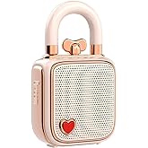 divoom Love-Lock Bluetooth hoparl&ouml;r, k&uuml;&ccedil;&uuml;k taşınabilir m&uuml;zik kutusu, kablosuz stereo eşleştirme, retro ses kutusu, sevimli ma