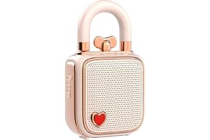 divoom Love-Lock Bluetooth-högtalare, liten bärbar musikbox, trådlös stereo parkoppling retro ljudbox, söt skrivbordsdekorati