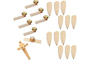 ‎BRUBAKER BRUBAKER Ersatzteile Komplett-Set für Weihnachtspyramiden 45 cm / 60 cm Holz naturfarben mit 12 Flügeln, 6 Kerzenhaltern, 1 Pyramidenkopf und 1 Nadellager