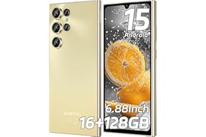 OUKITEL C61 Smartphone Pas Cher Android 15-16(4+12) Go +128Go(TF 1TB) Telephone Portable Pas Cher, 6.88" HD+ Écran, Batterie 5150mAh, 13MP+5MP Téléphone Débloqué, 4G Dual SIM/Fingerprint/Face ID/GPS