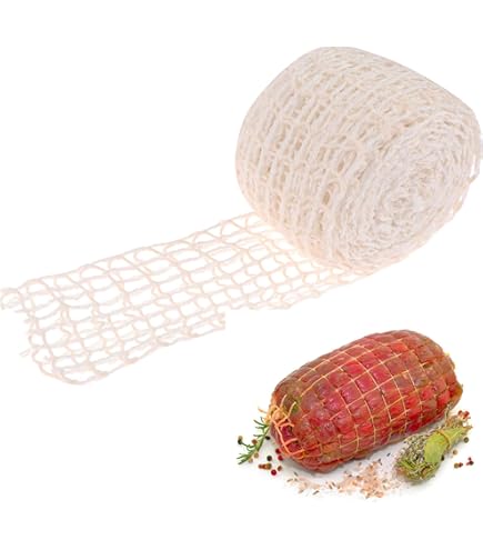 MÄVO Bratennetz 50m Schwarz - Schinkennetz 16er Für Wurst & Fleisch