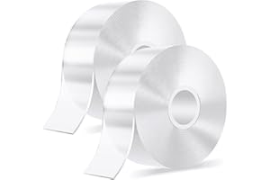 kinkaivy 10M Doppelseitiges Klebeband Extra Stark Transparent, Abnehmbar Spurlos Nano Tape, 2 Rollen Double Sided Tape, Klebeband Doppelseitig Ablösbar für Foto Wand, Postern, Teppich, Küche, Zuhause