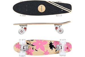 ‎FUNTOMIA FunTomia Mini-Board Cruiser Skateboard 57cm aus 7-lagigem kanadischem Ahornholz inkl. ABEC-9 Kugellager