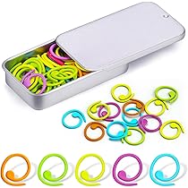 Lokunn 40 Segnapunti Per Uncinetto E Maglia – Anelli Di Plastica Multicolori, Piccoli (21mm) E Grandi (26mm)