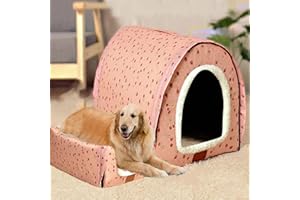 DG CATIEE Extra Large Dog House Luxury Big Dog Kennel,XL Large Big Dog Kennel House Bed Cat Cave Pet Shelter for Big Medium Dog Indoor Outdoor (XL(75 * 57 * 55cm),H)