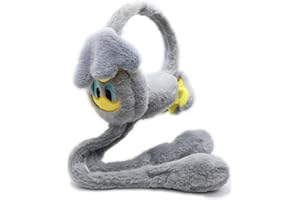 HILTO Kids Ear Muffs Plush Cute Little Duck Earmuffs Duck Voice Boys And Girls Funny Plush Ear Moving Novelty Paws Pressing Winter Ear Warmer