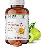 INLIFE Natural Vitamin C Amla Extract supplement| 60 Veg Tablets (Pack of 1, 60)