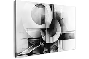 MuchoWow© Quadri Camera Da Letto 120x80 cm Stampe Da Parete Quadro Su Tela Moderni Decorazioni Murali Soggiorno Foto Quadretti Cucina IngressoAstratto - Arte - Moderno - Bianco e nero