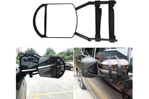 TORCARVH Wohnwagenspiegel Außenspiegel Auto Abschleppspiegel Anhängerspiegel Caravanspiegel 360° Drehbarer für Wohnmobile, Wohnwagen, Anhänger (Schwarz, 1 Stück)