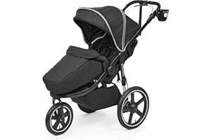 Ickle Bubba Venus Jogger Pro Max Stroller (Midnight) – All-Terrain 3-Wheel Pushchair from Birth to 22kg, Waterproof Hood & Footwarmer, Adjustable Handle, Cup Holder & Self-Locking Fold