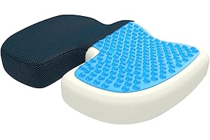 ﻿bonmedico Cojin Antiescaras - Almohada para Cama, Asiento de Coche, Sillas de Oficina, Silla de Ruedas, Gaming - Cojín Portatil Lumbar Viscoelastico