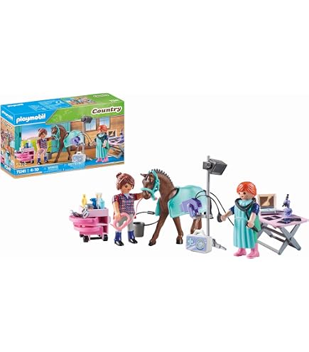 Playmobil Zoo - Femme Vétérinaire Et Clinique Pour Animaux (réf. O3207, 4346) - Occasion