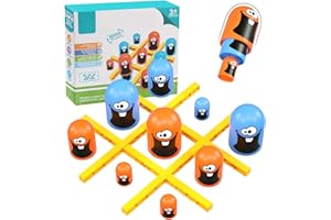 Mailfull Tic TAC Toe Big Eat Small Game 2 Jugadores Juego de Mesa Juegos Familiares Clásicos para Padres e Hijos en Interiores