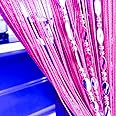 ave split 100cmX200cm Decorative Door String Curtain Beads Wall Panel Fringe Window Room Divider Blind for Wedding Coffee House Parts Door Divider Beads Tassel Screen Decoration (Rose red 25)
