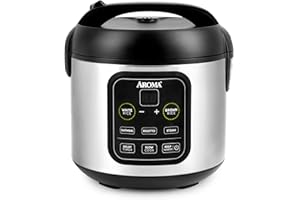 Aroma Housewares ARC-994SB 2O2O modelo Arroz y Grano Cocinero Lento, Vapor, Avena, Risotto, 8 tazas cocidas/4 tazas sin cocinar/2Qt, Acero inoxidable