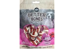 Zeus Better Bones Dog Treats Snacks Rawhide Free (Duck & Cranberry Bones (pk of 10))