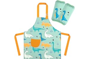 BERKELEN Tablier Enfant, Imperméables Réglables Tabliers avec Poches et 2 Manches pour Âge 6-9 Ans Garçons et Filles Tabliers pour Art, L'école Activités, Cuisson, Peinture l'artisanat, Jardinage