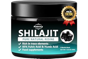 PUOVCY Shilajit Resin | Contains 75% Fulvic Acid | 85+ Trace Minerals, Gold Grade Shilajit Resin 30g, Provides Energy and Immunity, Suitable for Men and Women.