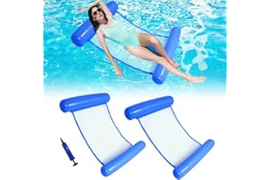 UPSTARTECH 2 Pezzi Acqua Gonfiabile Galleggiante Lettino Lettino Pieghevole Pieghevole Reclinabile Galleggiante Zattera Tappeto per Una Festa d'Acqua Vacanze Piscina Spiaggia, 130 * 73 CM