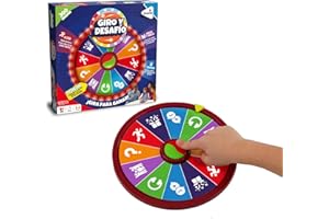 Famogames - Giro y Desafío, Un Juego de Mesa Familiar de +300 Retos, Gira la Ruleta y Empieza a Divertirte, Dirigido por un Game Master con 4 Categorías de Cartas, Versión Español, Famosa (WHE01000)
