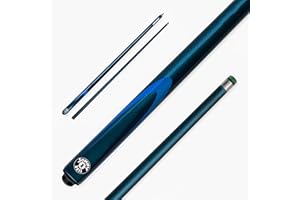 Jonny 8 Ball Inferno 57 Inch 2 Piece Centre Joint Graphite Fibreglass Low Deflection Snooker and Pool Cue with 9.5mm Layered Green Tip