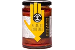 Razvan Idicel | traditionell rumänischer Aufstrich mit gegrillten Paprika "Salata de ardei capia" 340 g - vegan, über Holzfeuer gekocht, herzhaft als Dip, Sauce oder zum Verfeinern von Gerichten