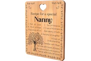 APJIELOP Nanny Mothers Day Gifts, Mothers Day Gifts for Nanny, Natural Bamboo Cutting Board, Nanny Birthday Gifts, Kitchen Gifts, Grandma Gifts from Grandchildren, Gifts for Nanny, Grandma Gifts