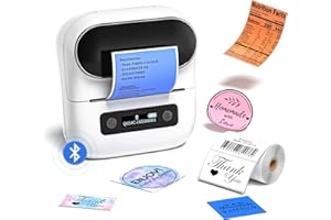 ItriAce Stampante per Etichette M220-3 Inch Stampante Termica Portatile, Etichettatrice Bluetooth con 1 Etichetta 40×30 mm, Mini Stampante Etichette Adesive per Piccole Imprese, Casa e Ufficio