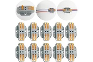 CTRICALVER 10 pcs SPL-2 Conectores eléctricos rapidos,Terminales Eléctricos, Abrazaderas con palanca conexión eléctrica bloque, Conectores de cables con tornillos de fijación
