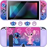 DLseego Coque Compatible avec la Switch, Étuis de Protection en TPU Souple pour la Switch, avec 2 Housses Souples pour Le Joy