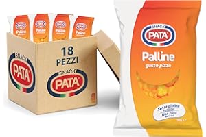 PATATINE PATA PATA | Palline di Mais Gusto Pizza, Senza Glutine, con Olio di Semi di Girasole Alto Oleico, Non Fritti, 18x50g